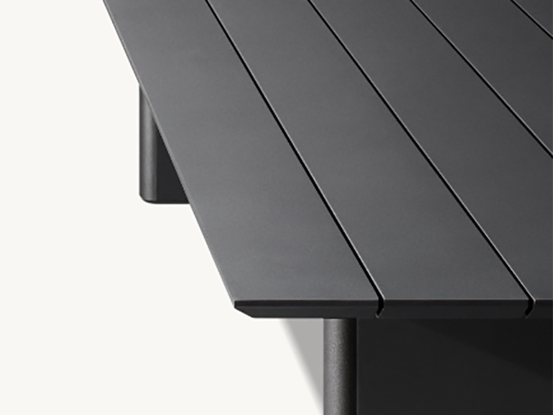 ALUMINUM RECTANGULAR DINING TABLE