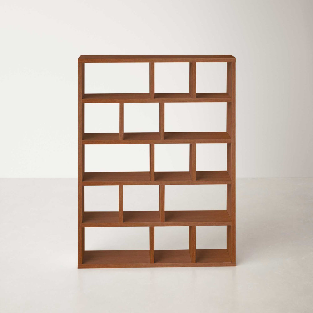 Walnut Archie Geometric Bookcase