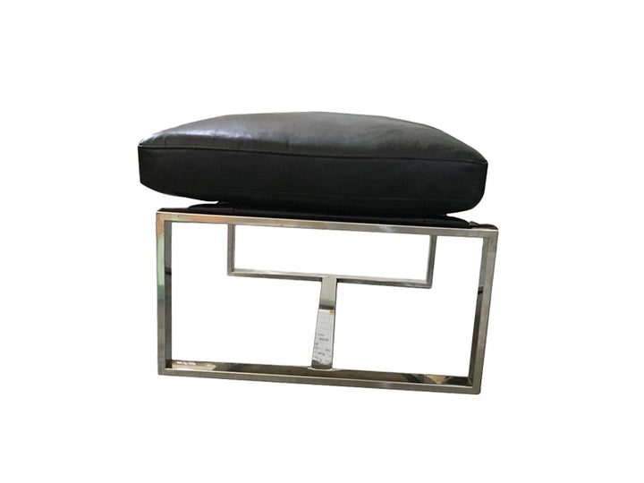 Black Ottoman,Genuine Leather Ottoman,Living Room Ottoman