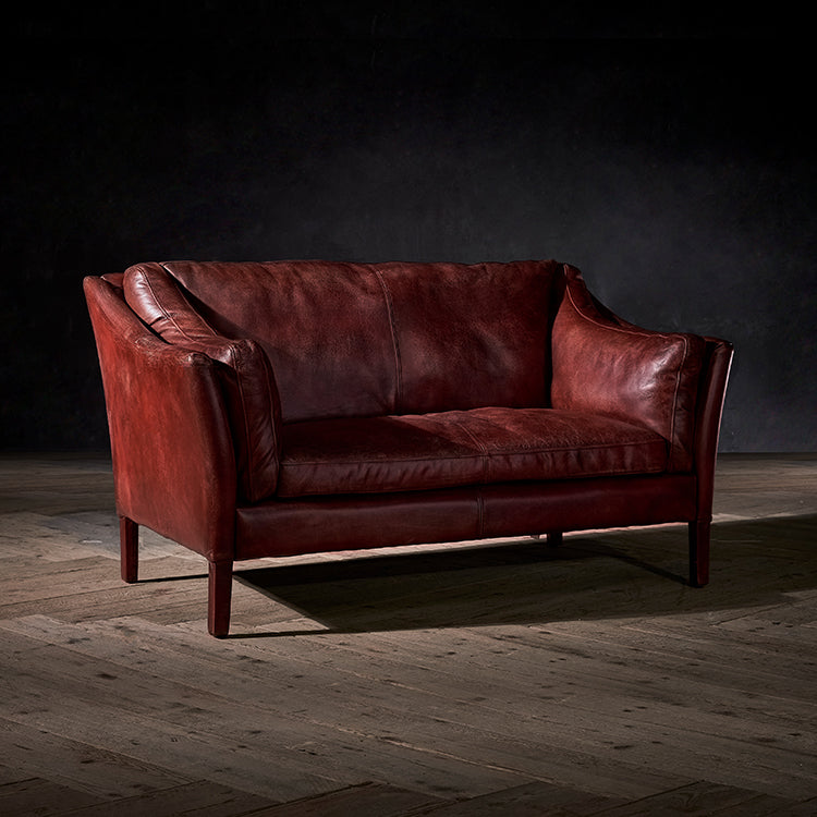 Antique Style Top Genuine Leather Sofa  Seater for 2 Sofa Set Living Room