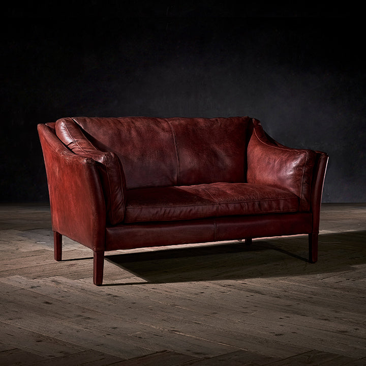 Antique Style Top Genuine Leather Sofa  Seater for 2 Sofa Set Living Room