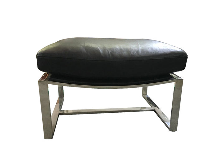 Black Ottoman,Genuine Leather Ottoman,Living Room Ottoman
