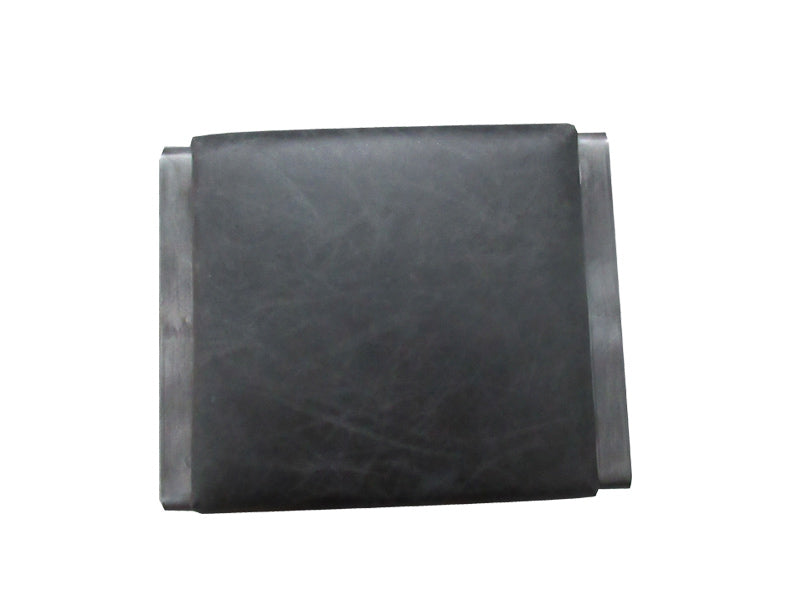 Black Square Leather Ottoman Chair,Stainless Steel Frame Ottoman Chair