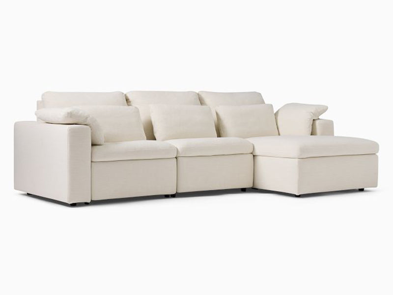 Marin 2-Piece Bumper Fabric Sectional Couch Sofa New Style Dalton Sectional Couch Sofa