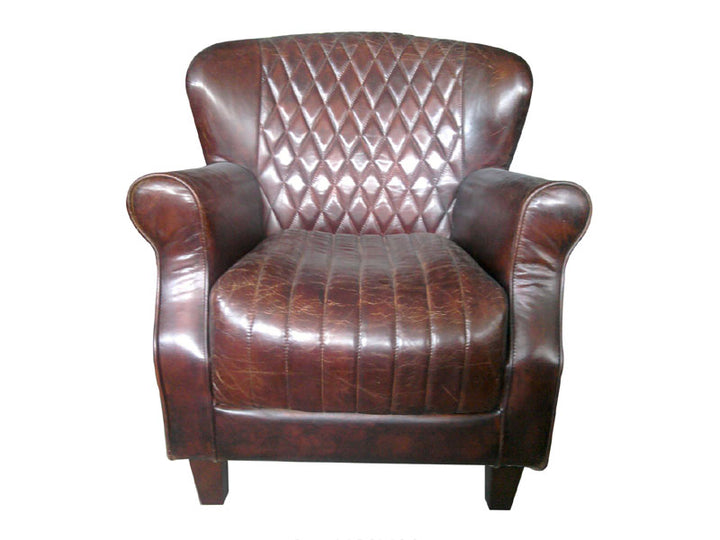 Vintage Tobacco Leather Aviator Chair