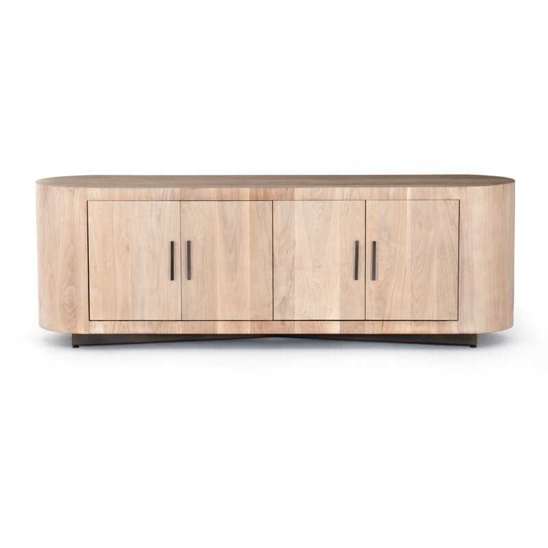 Ashen Walnut Reed TV Stand