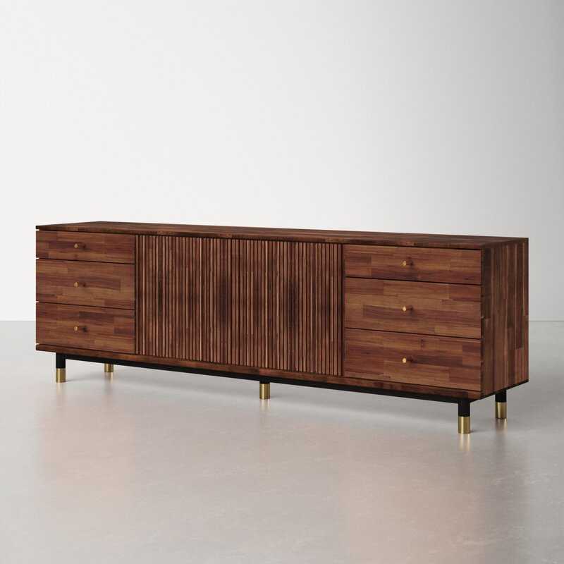 Caiden Acacia Solid Wood TV Stand