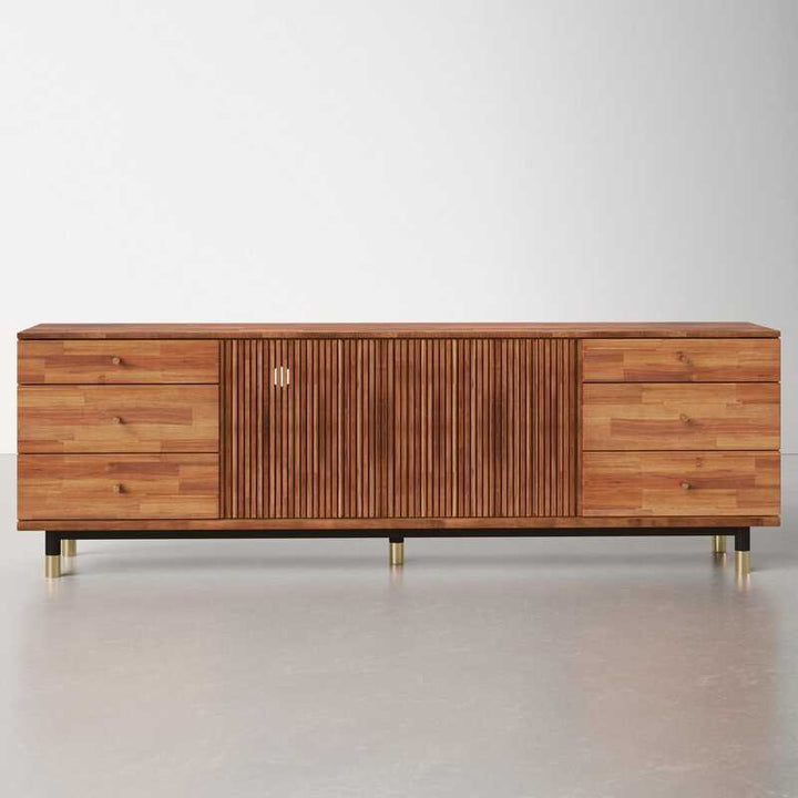 Caiden Acacia Solid Wood TV Stand