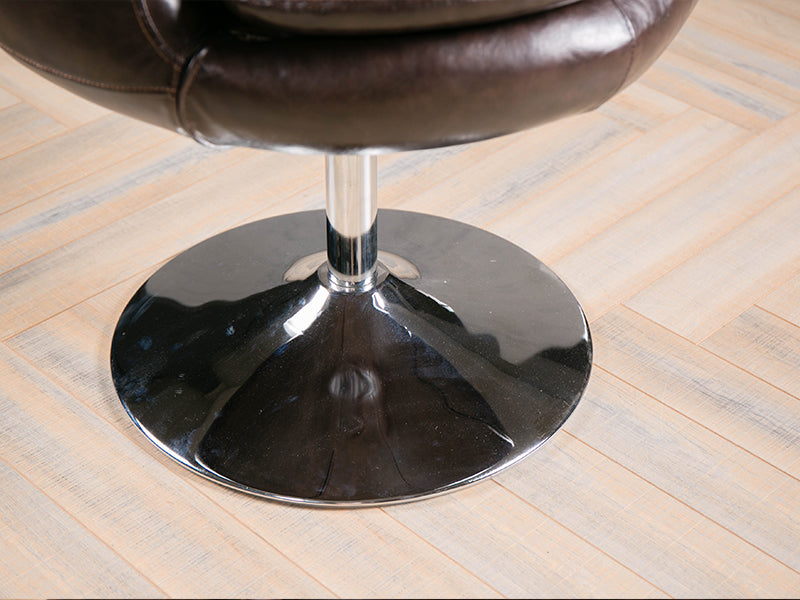 Genuine Leather Accent Chair,Restaurant Bar Stool Brown Leather