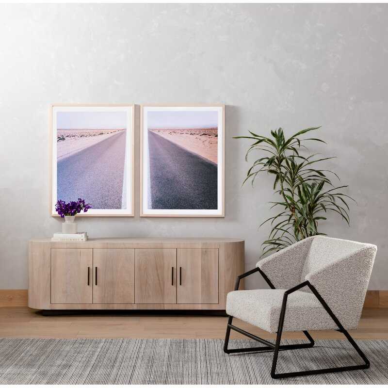 Ashen Walnut Reed TV Stand