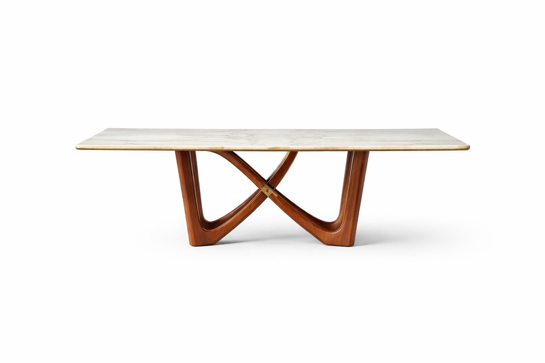 Nexus Curve Marbal Top Dining Table