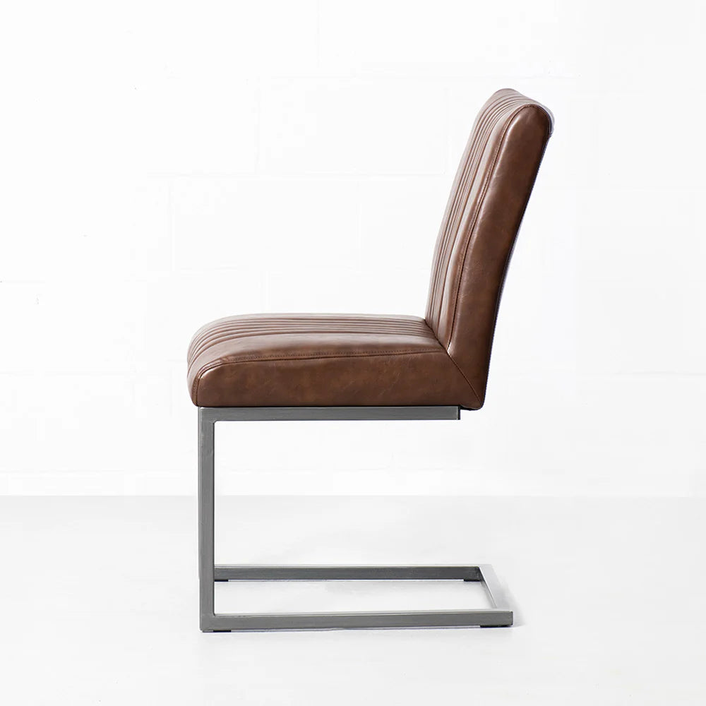 CAL - Brown Vintage Leather Industrial Chair