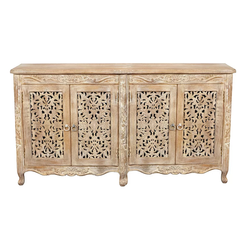 Antique Carved Wooden Sideboard Mango wood