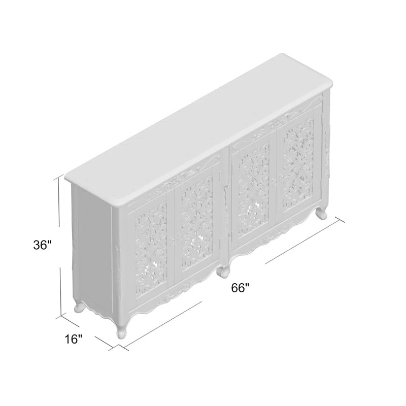 Antique Carved Wooden Sideboard Mango wood