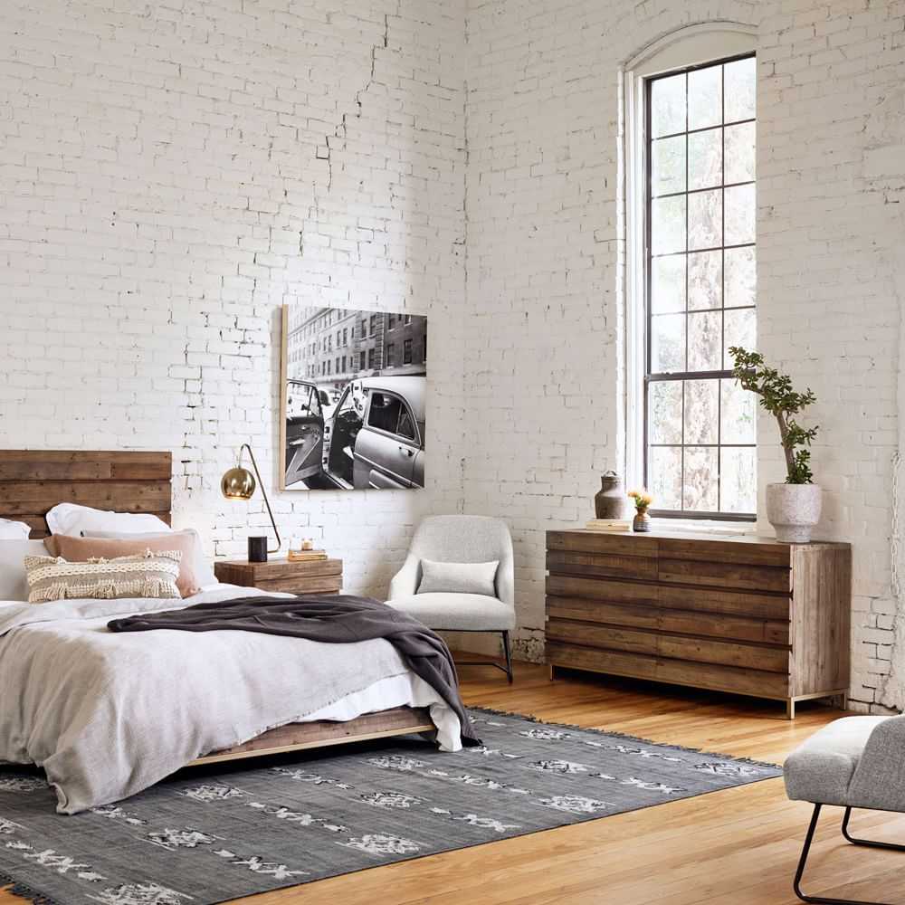 Jasper Reclaimed Wood & Iron Base 6-Drawer Dresser