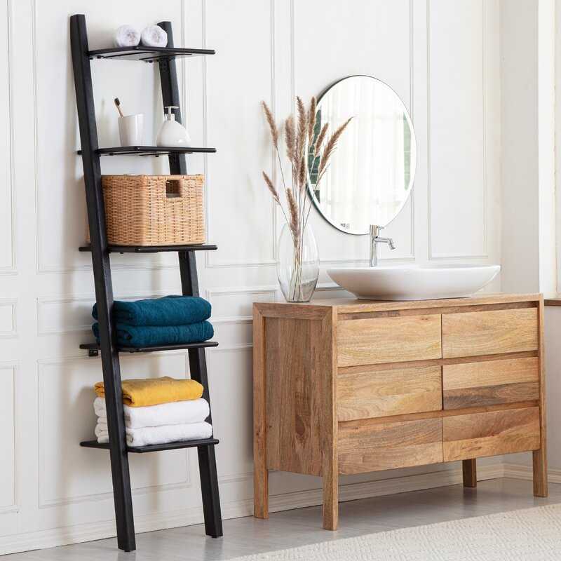 Black Noel Ladder Bookcase
