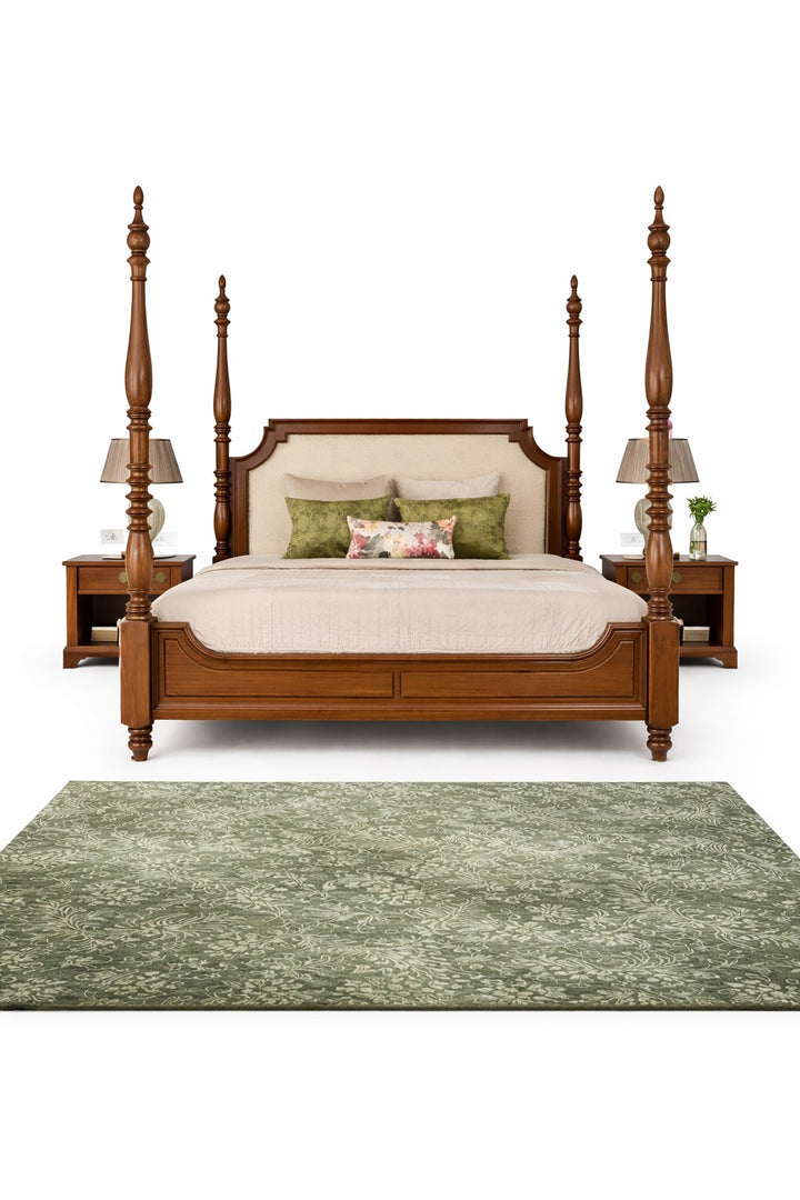 🛏 The Maharaja Grand Teak Four-Poster Bed