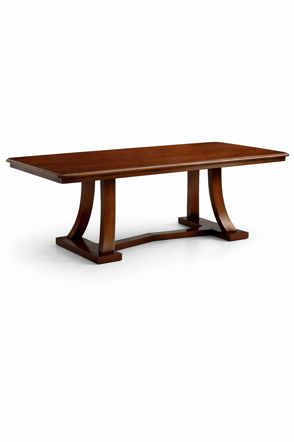 Heritage Curve Base Solid Wood Dining Table