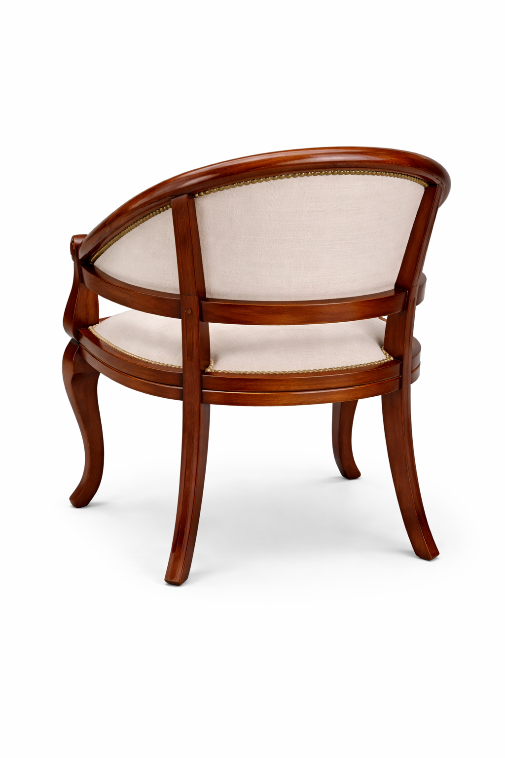 Royal Crescent Suite Room Chair Teak Wood Upholsterd Chair