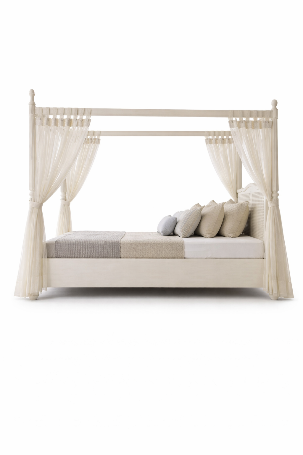 royal cane work with canopy bed
