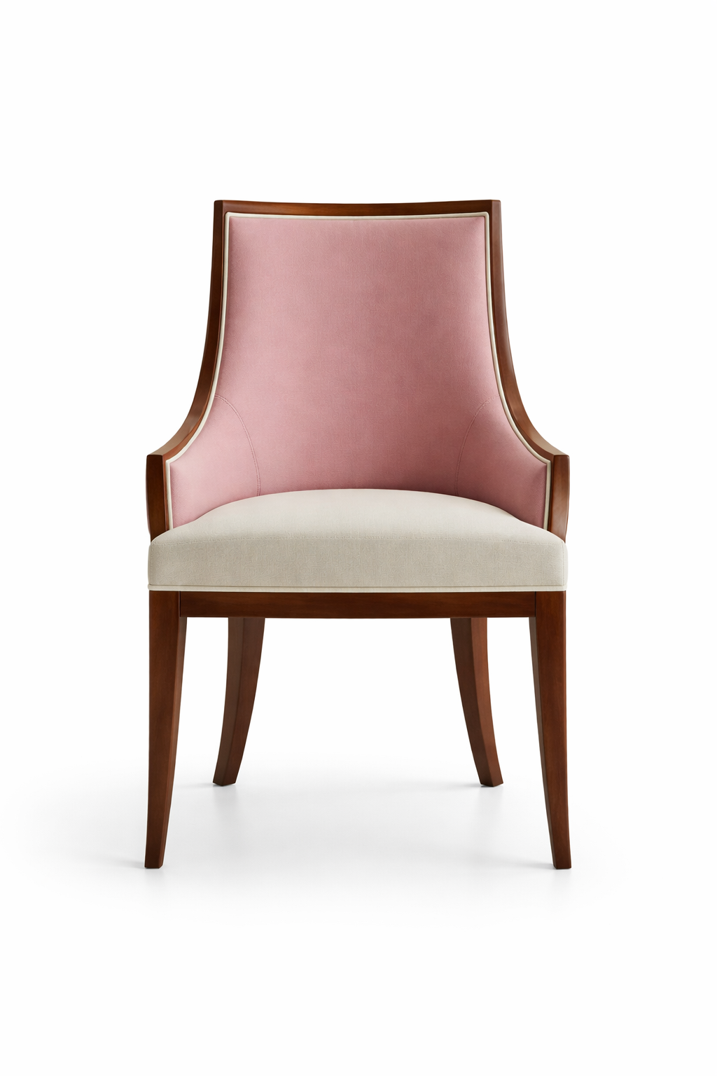 Blush Elegance Upholstered Dining Armchair