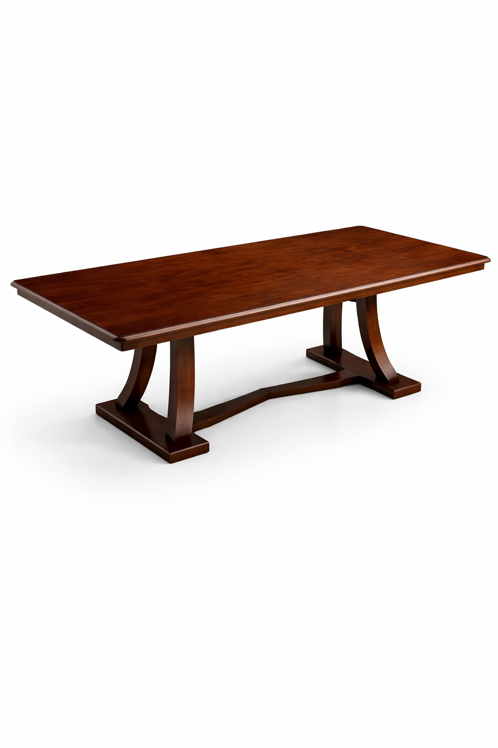 Heritage Curve Base Solid Wood Dining Table