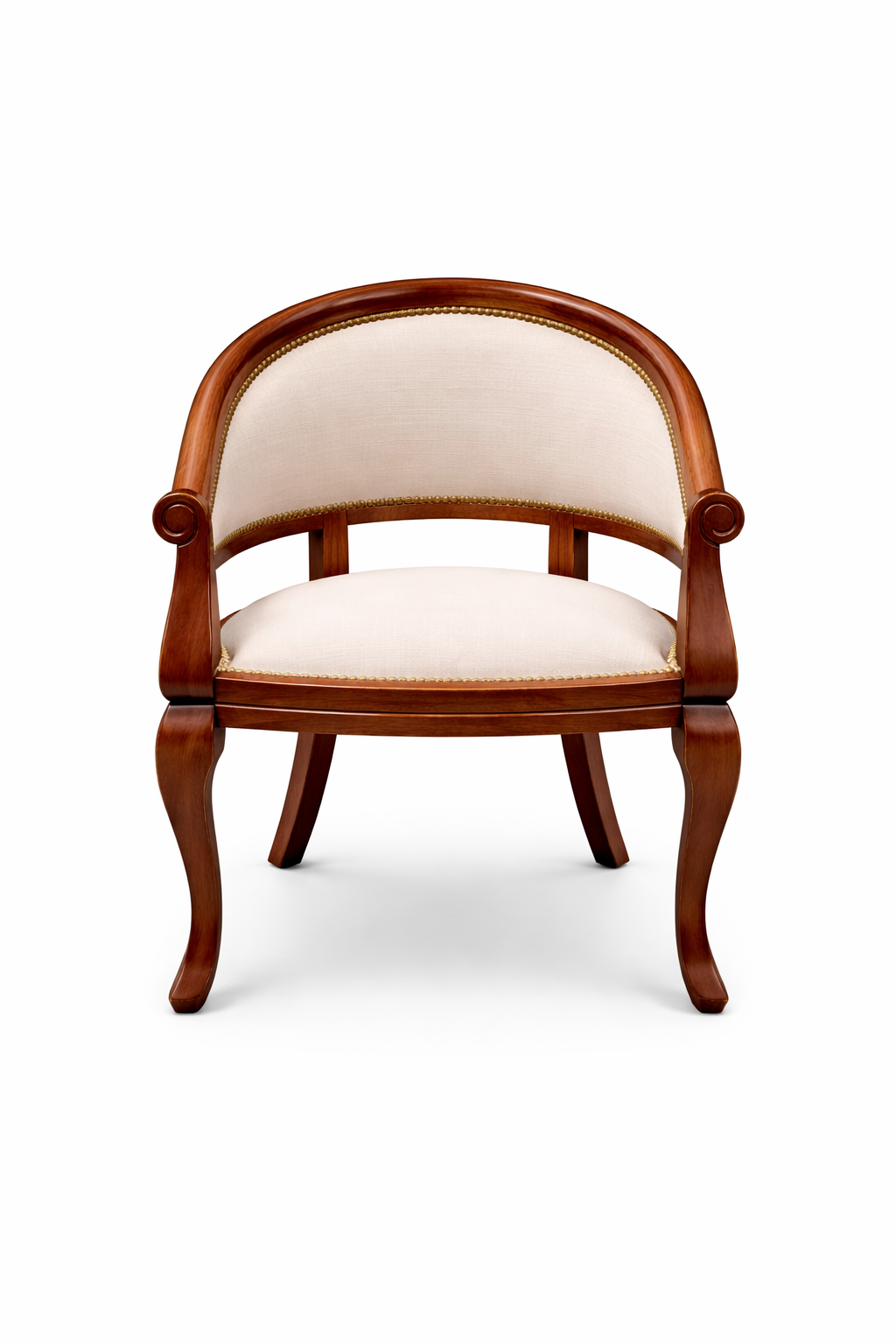Royal Crescent Suite Room Chair Teak Wood Upholsterd Chair