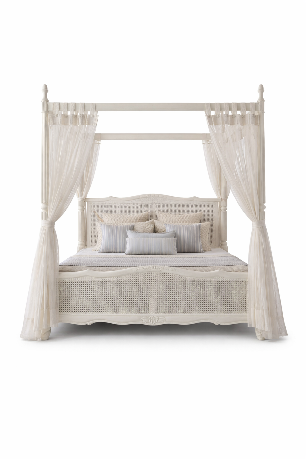 royal cane work with canopy bed